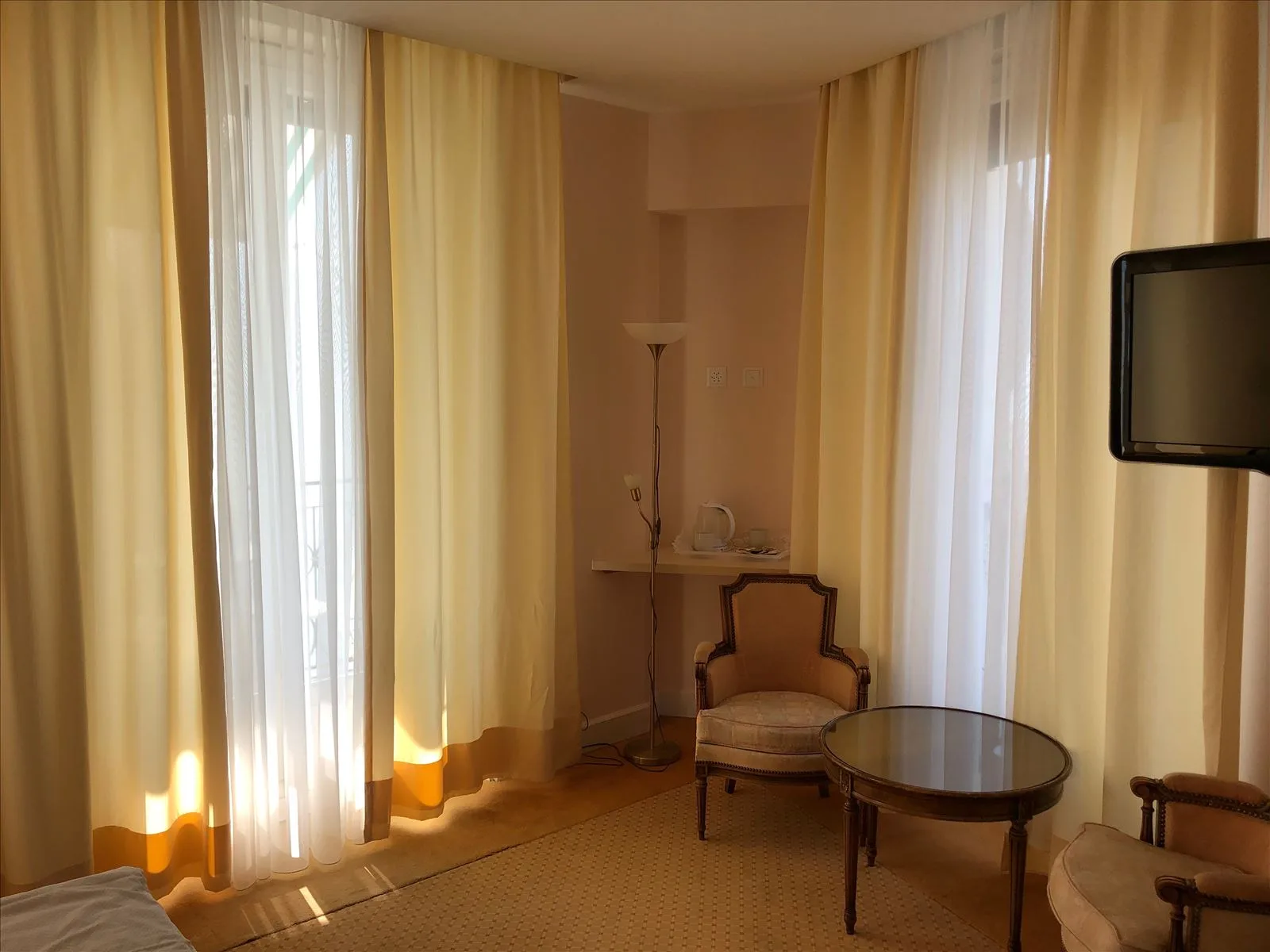 Interior of hotel room in Montreux