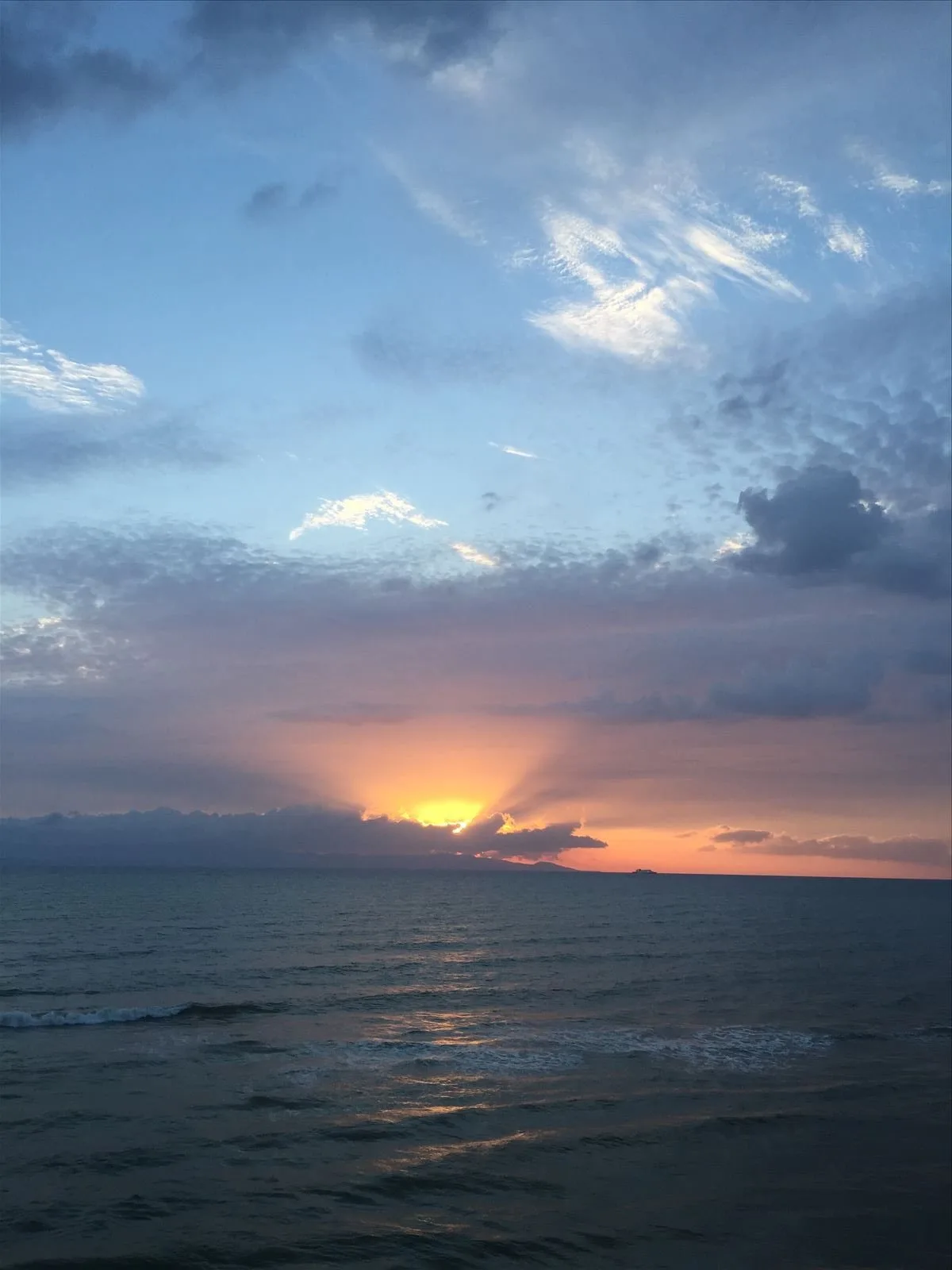 Cloudy sunset over the sea, Peloponnese