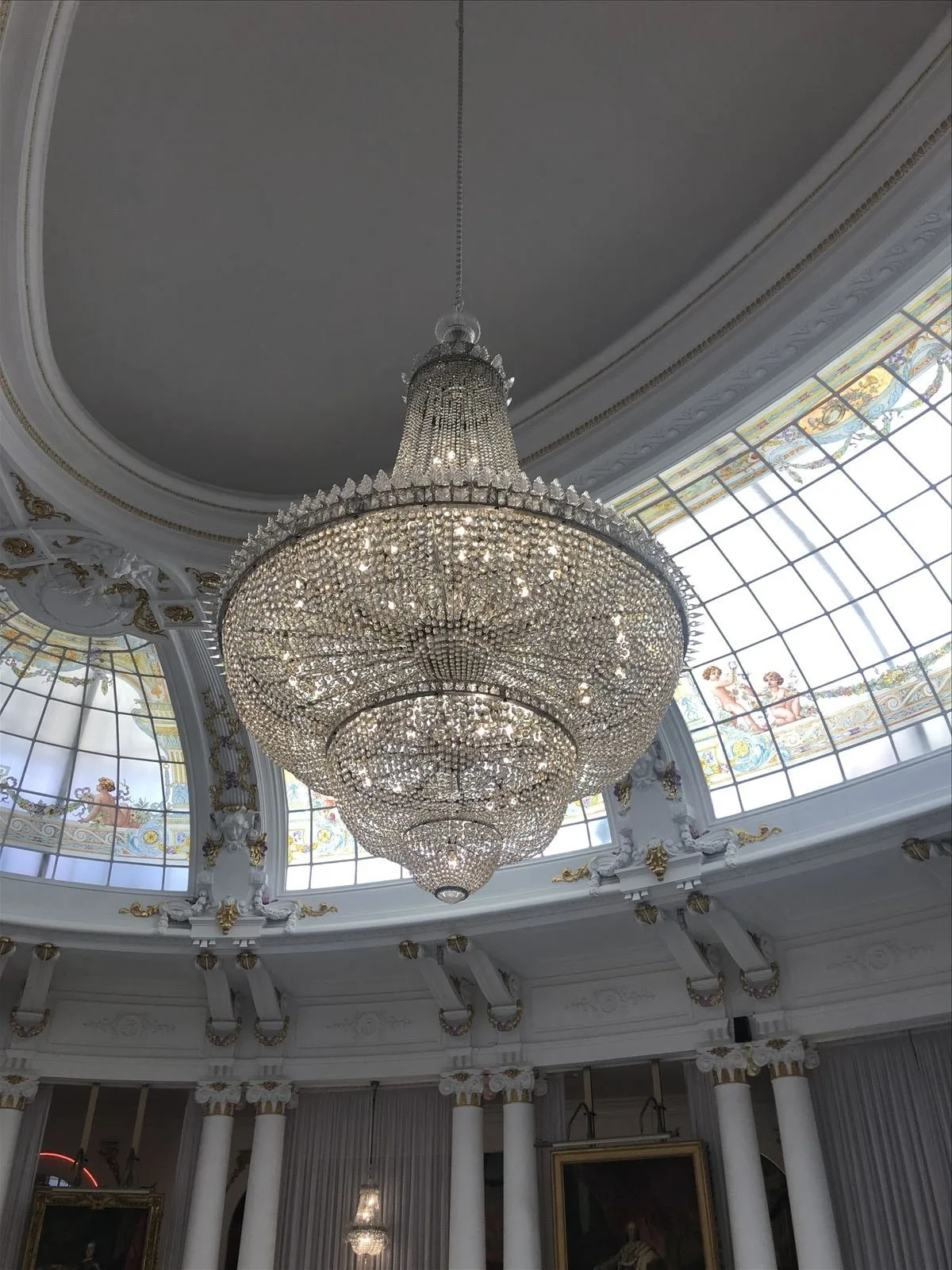 Chandelier in the lobby of Hotel Negresco