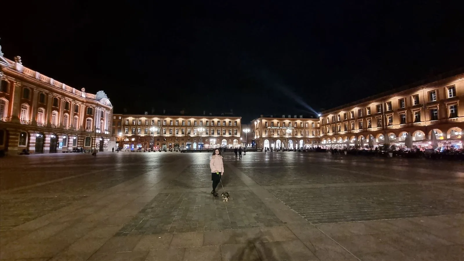 Night Garonne waterfront in Toulouse