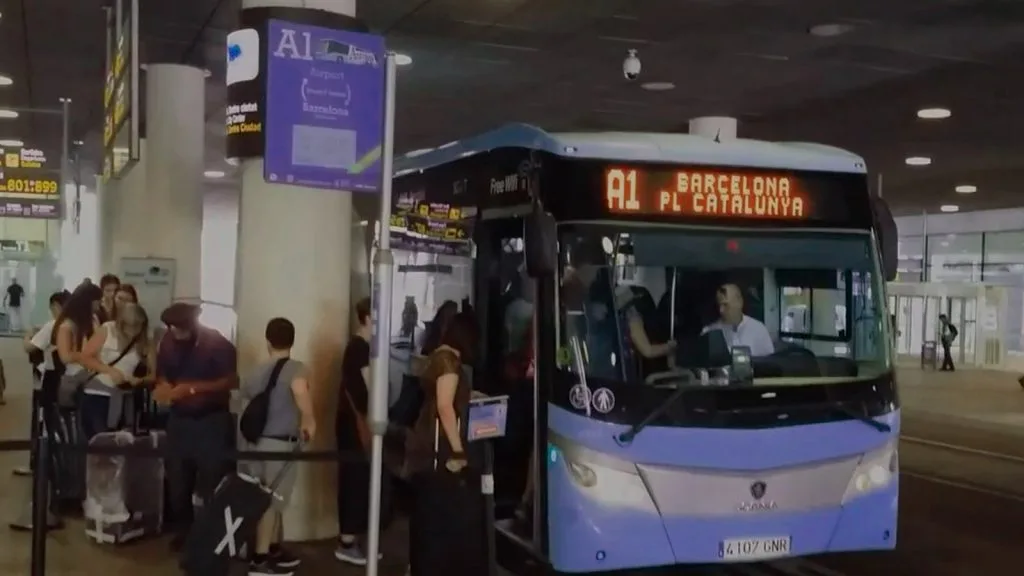 Bus A1 at Barcelona airport