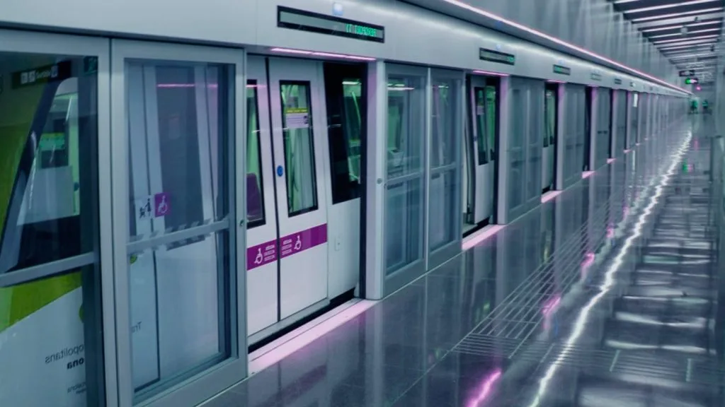 Metro train at Barcelona airport