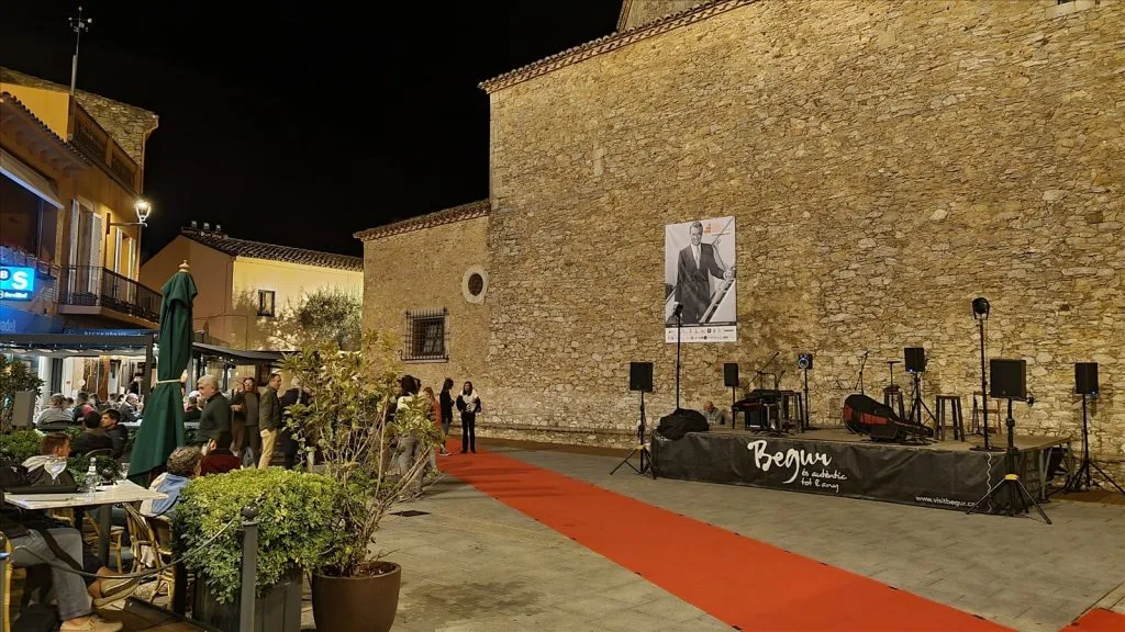 Audience at a night festival in Begur