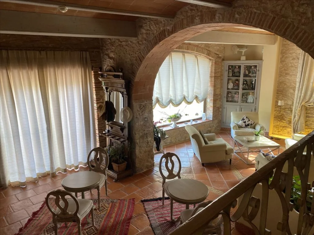 Interior of castle with candelabras and mirror