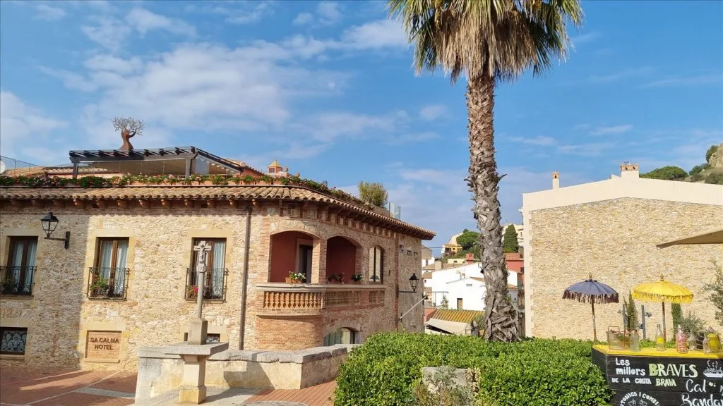 White lighthouse building on Costa Brava