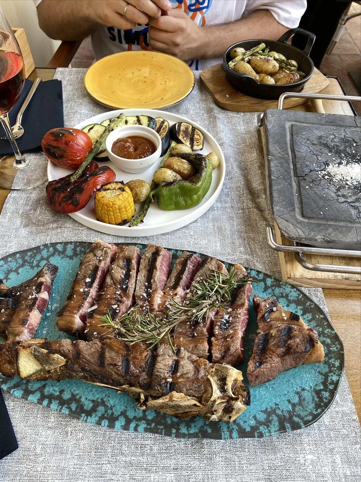 Assorted snacks and tapas in a restaurant