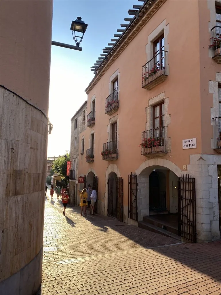 Stone houses of Begur with balconies
