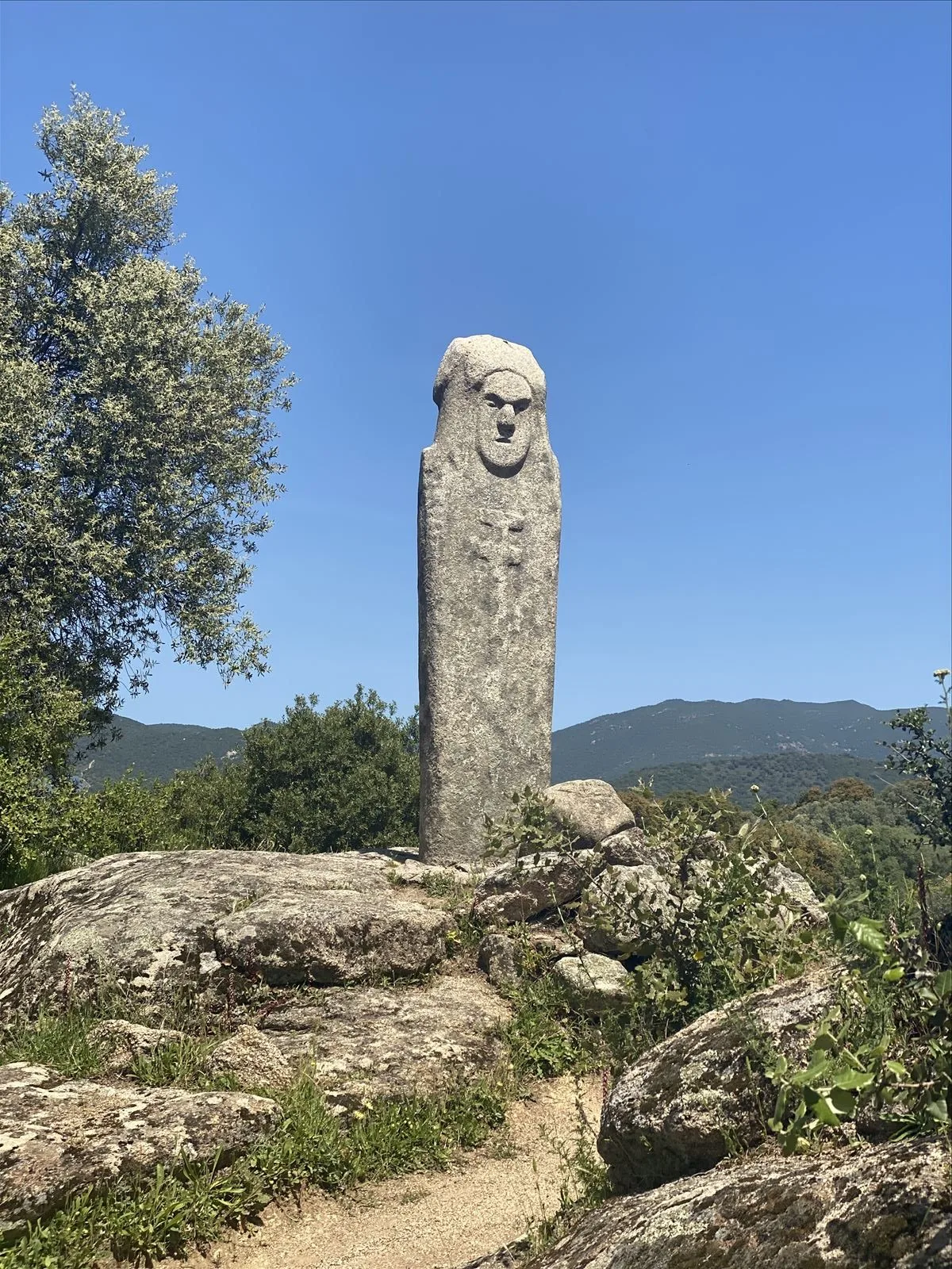 Stone megalith ruins in Corsica