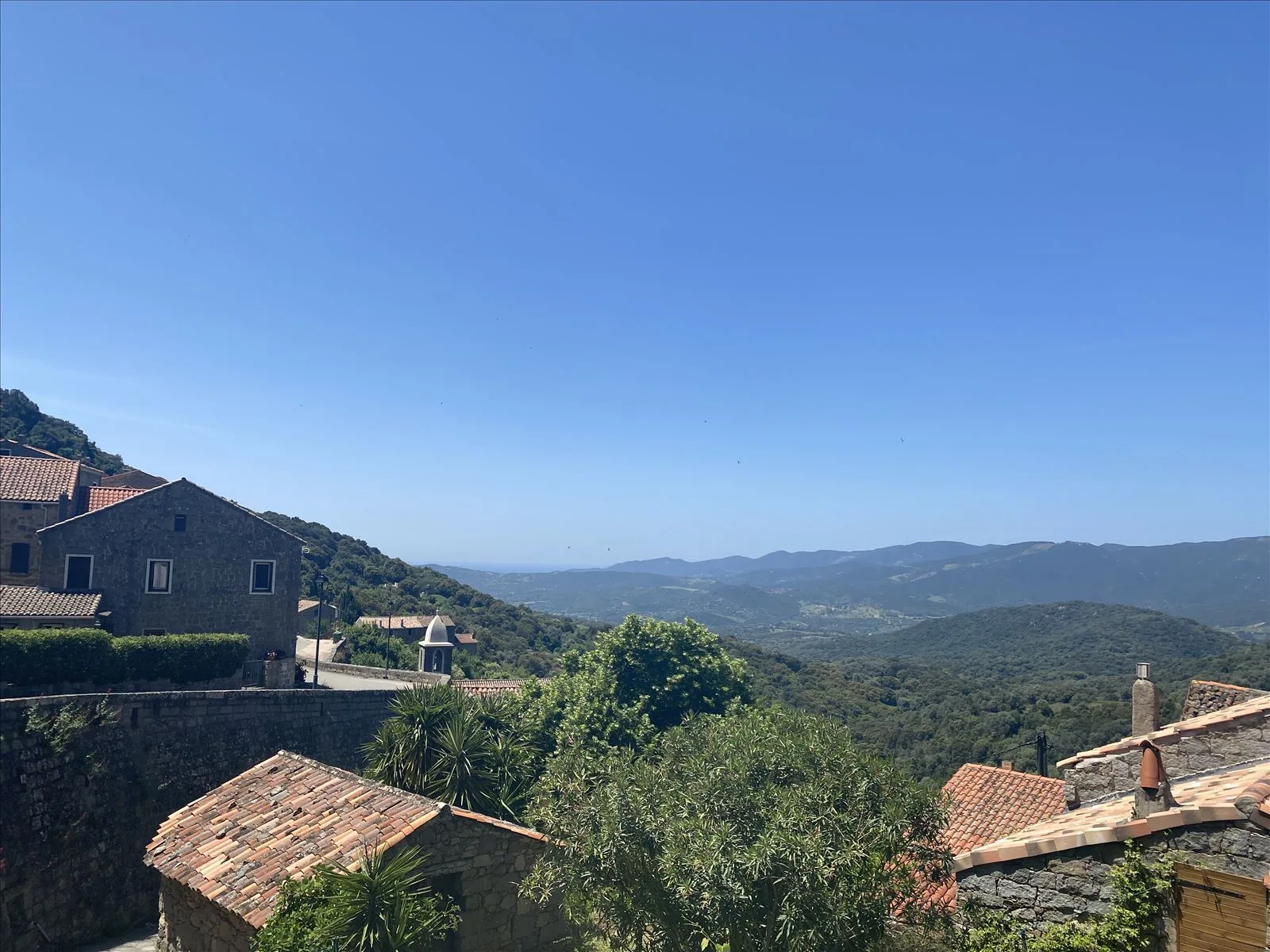 Landscape with mountain peaks of Corsica
