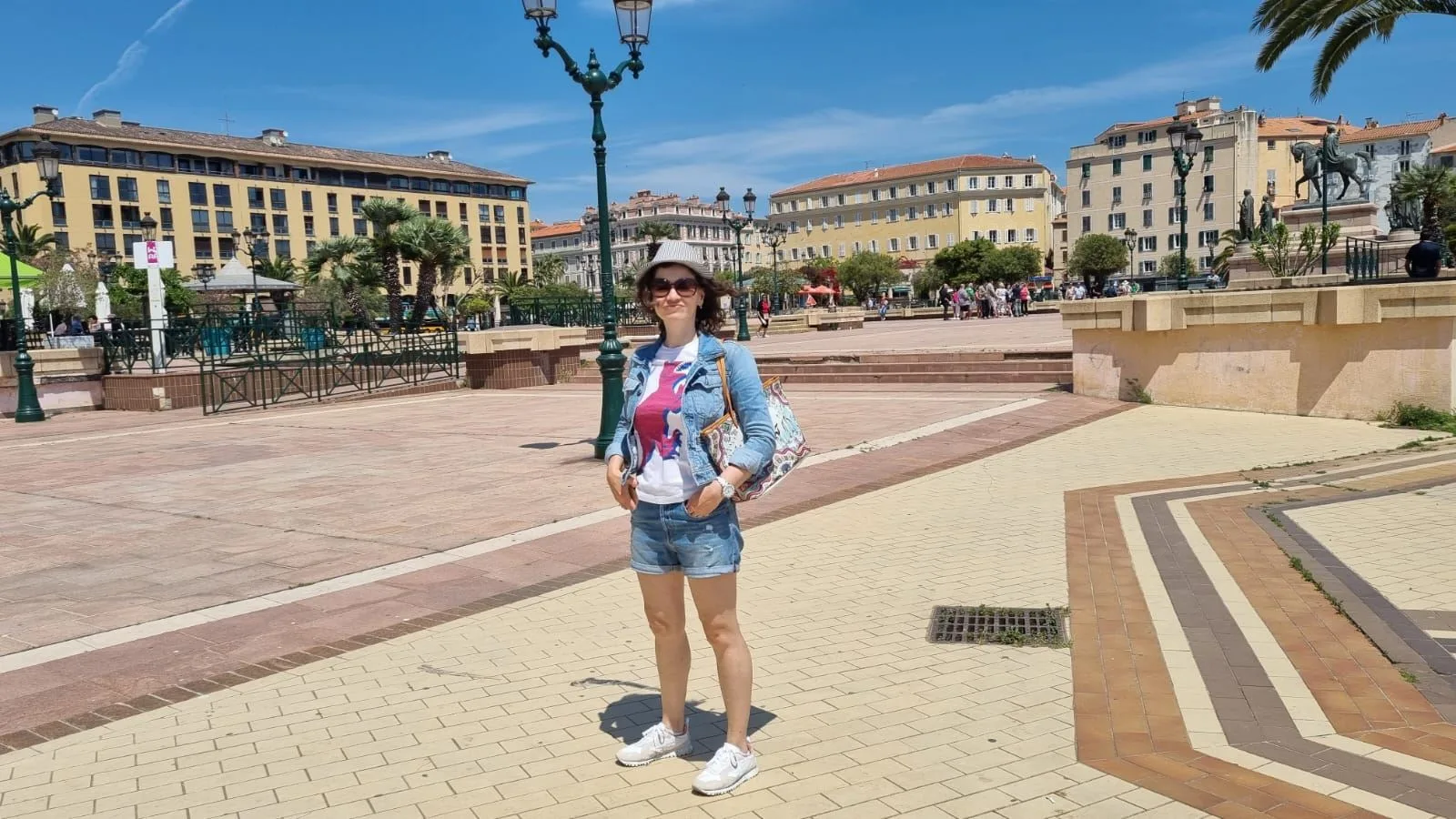 Girl by the waterfront on Ajaccio boulevard