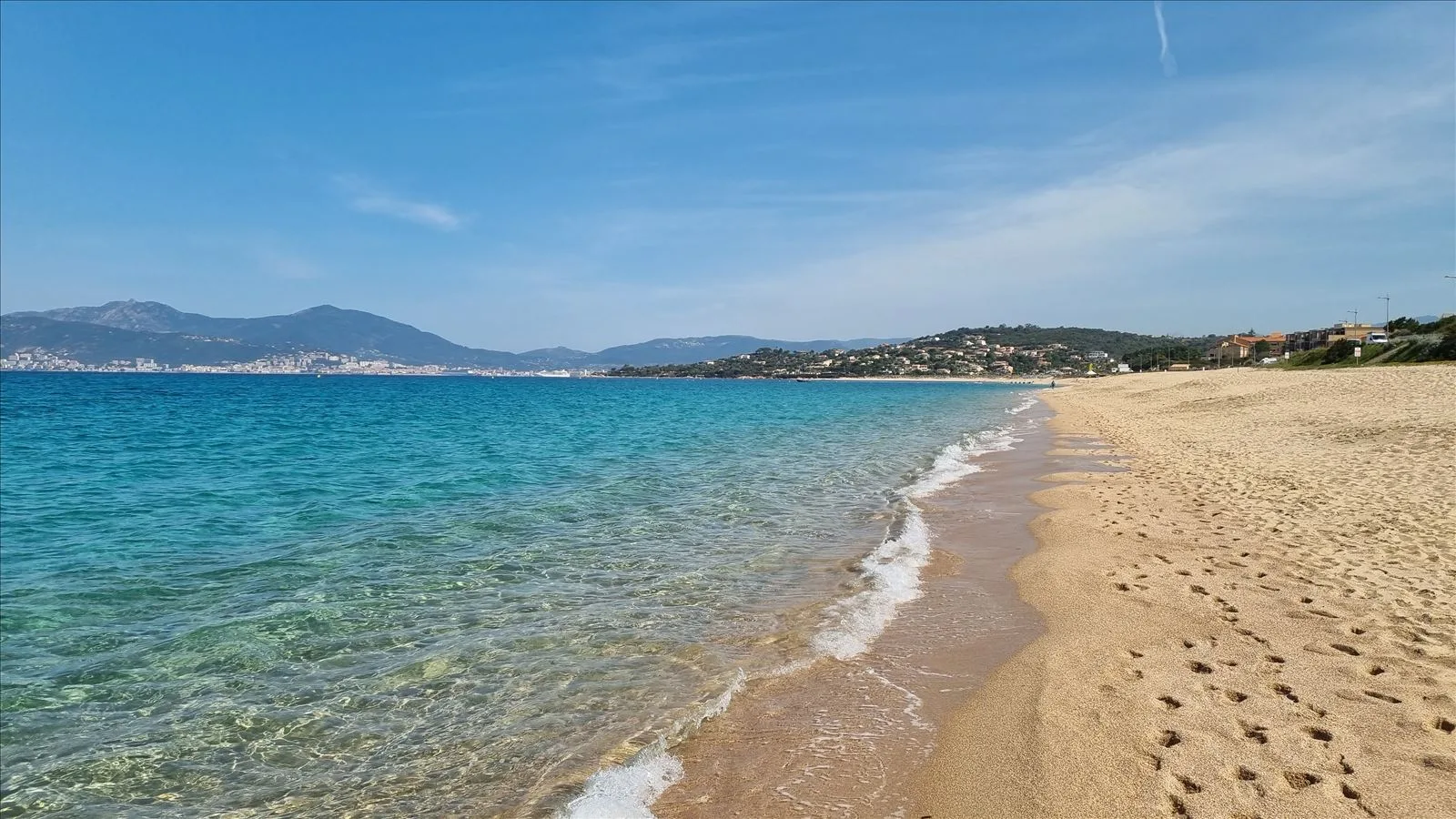 Blue water beach in Corsica