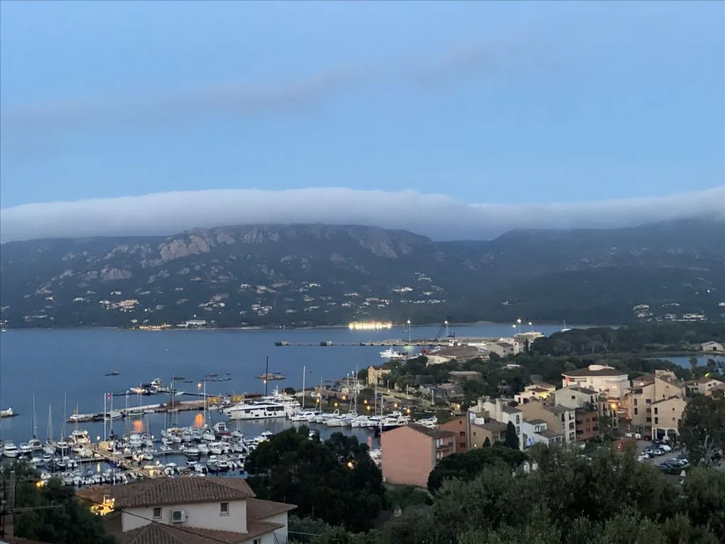 Porto-Vecchio and Corsican bay from above