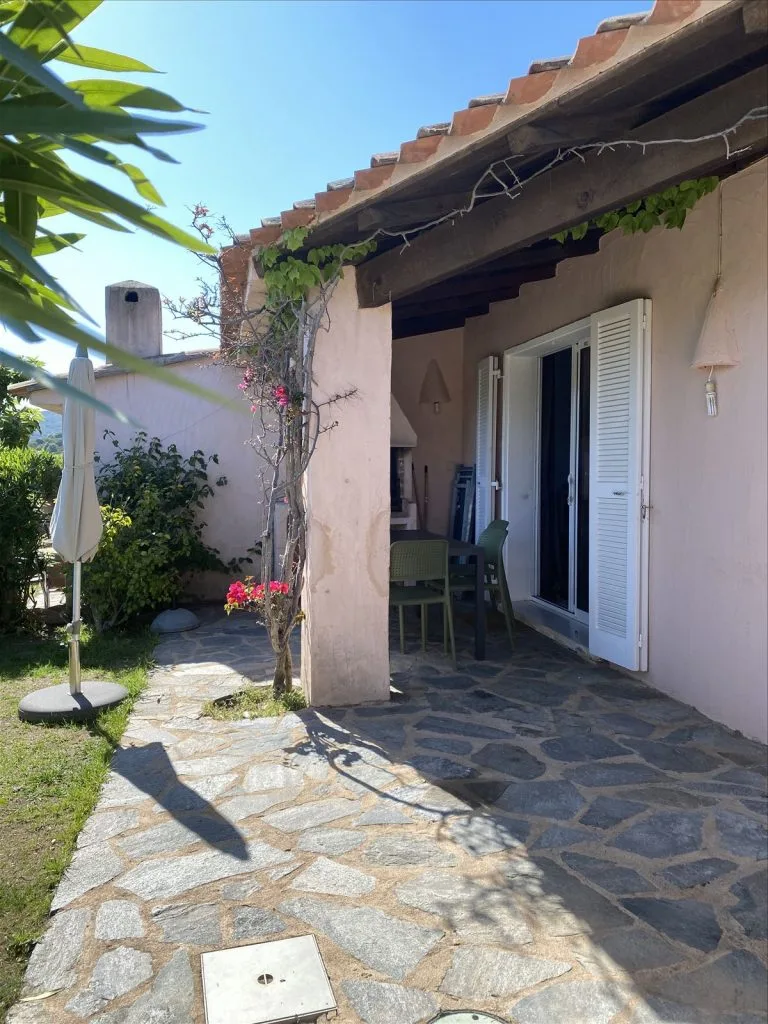 Stone villa with flowers in Corsica