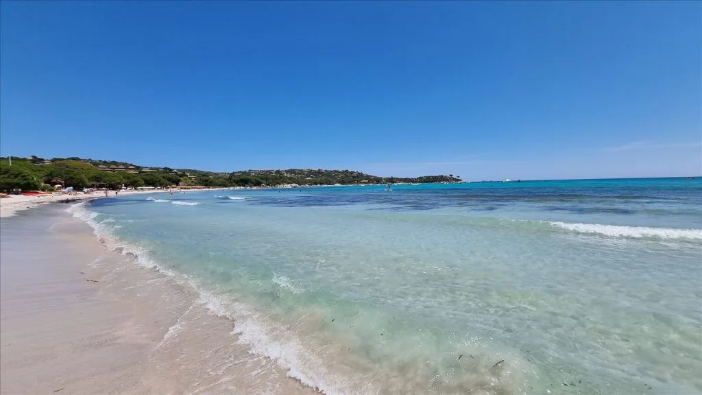 White sand beach in Corsica