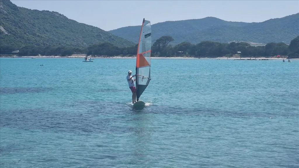 Windsurfer off the coast of Corsica