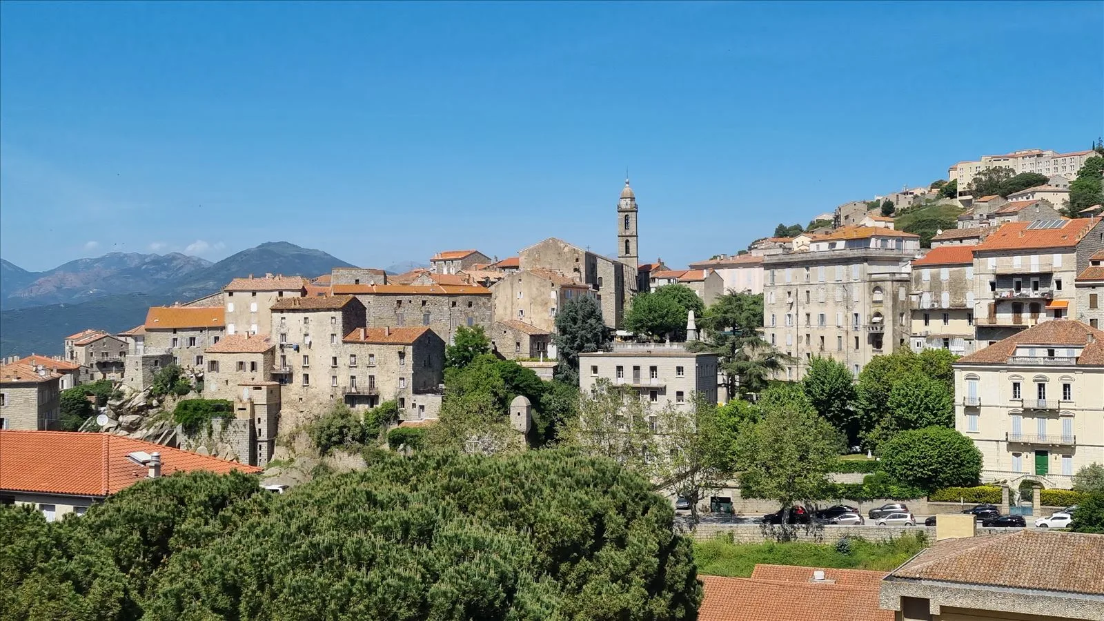 Sartène panorama — medieval center