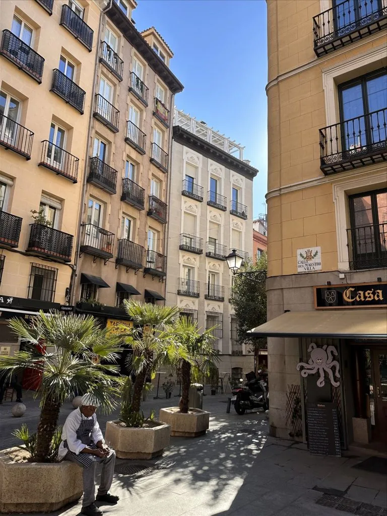 Facade of a building in La Latina, Madrid