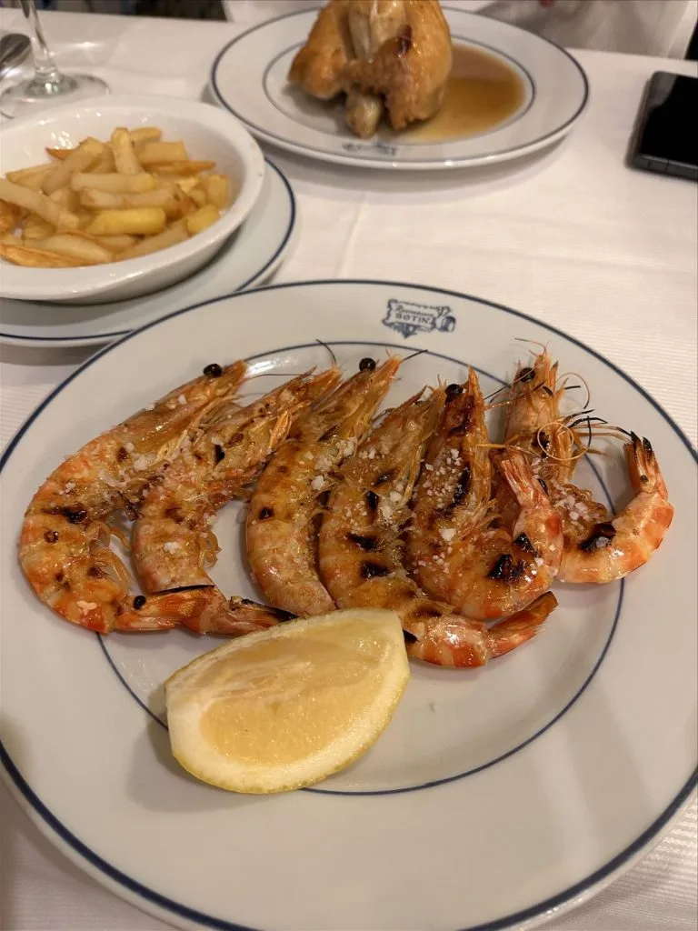 Fried shrimp, a Spanish dish