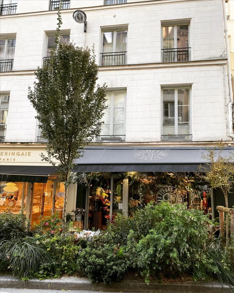 Paris café with street terrace