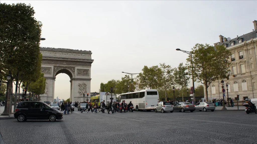 Champs-Élysées in Paris in autumn