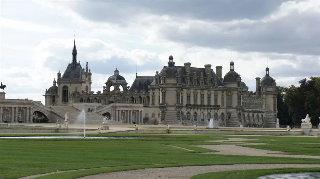 Château de Chantilly with reflection in water