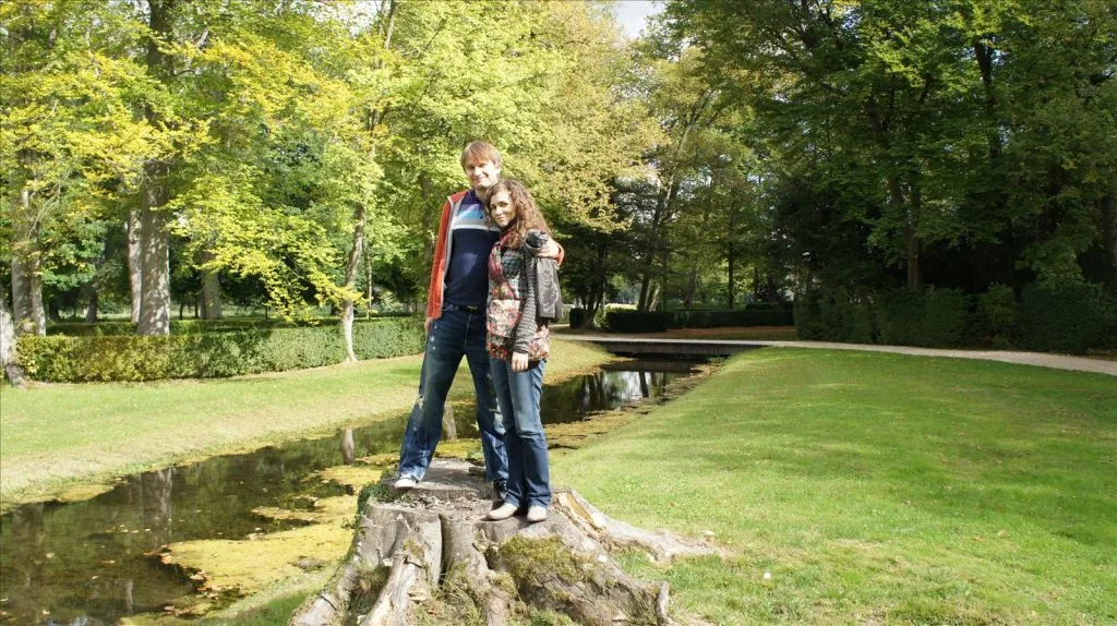 Fountain in the formal park of Chantilly