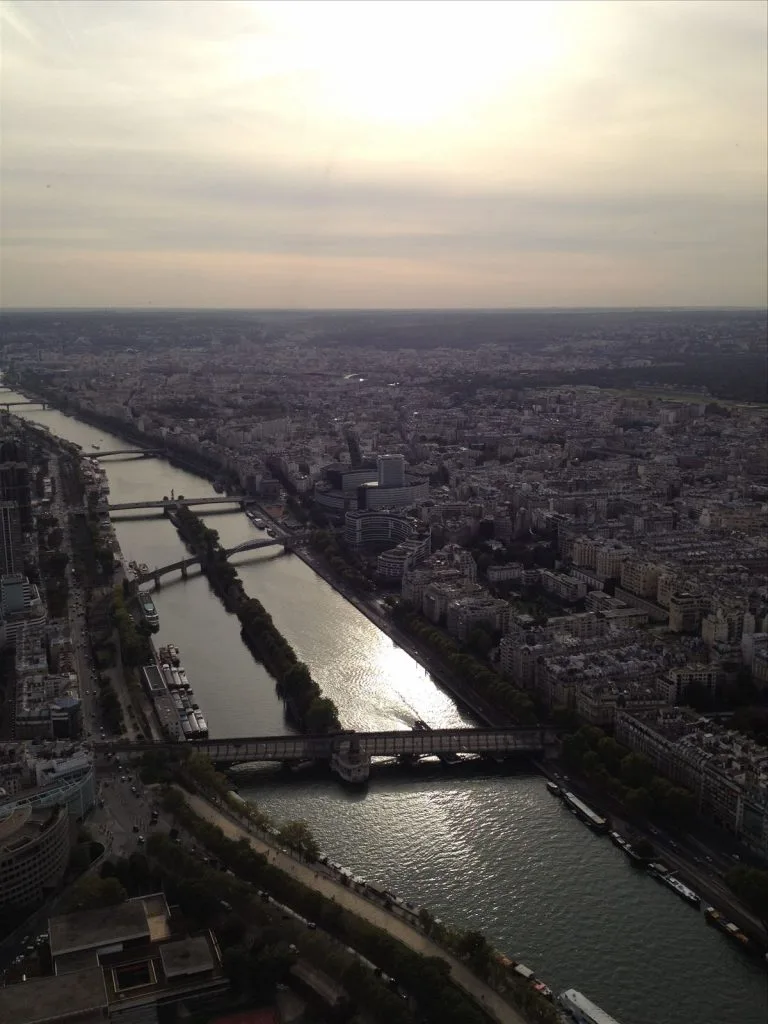 Paris panorama from tower's upper deck
