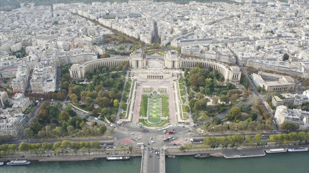 View of the Seine and Paris from the Eiffel Tower