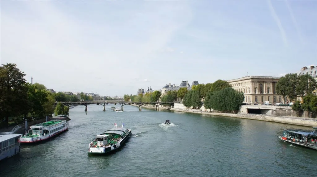 River tram Bateaux Mouches on the Seine