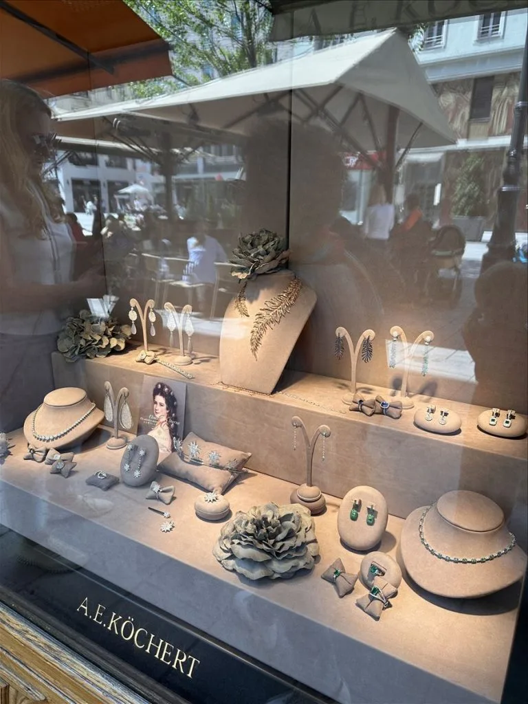 Jewelry shop window in Vienna