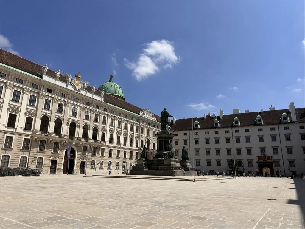 Hofburg courtyard with monument