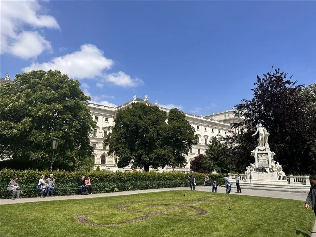 Monument in Burggarten near Hofburg Palace