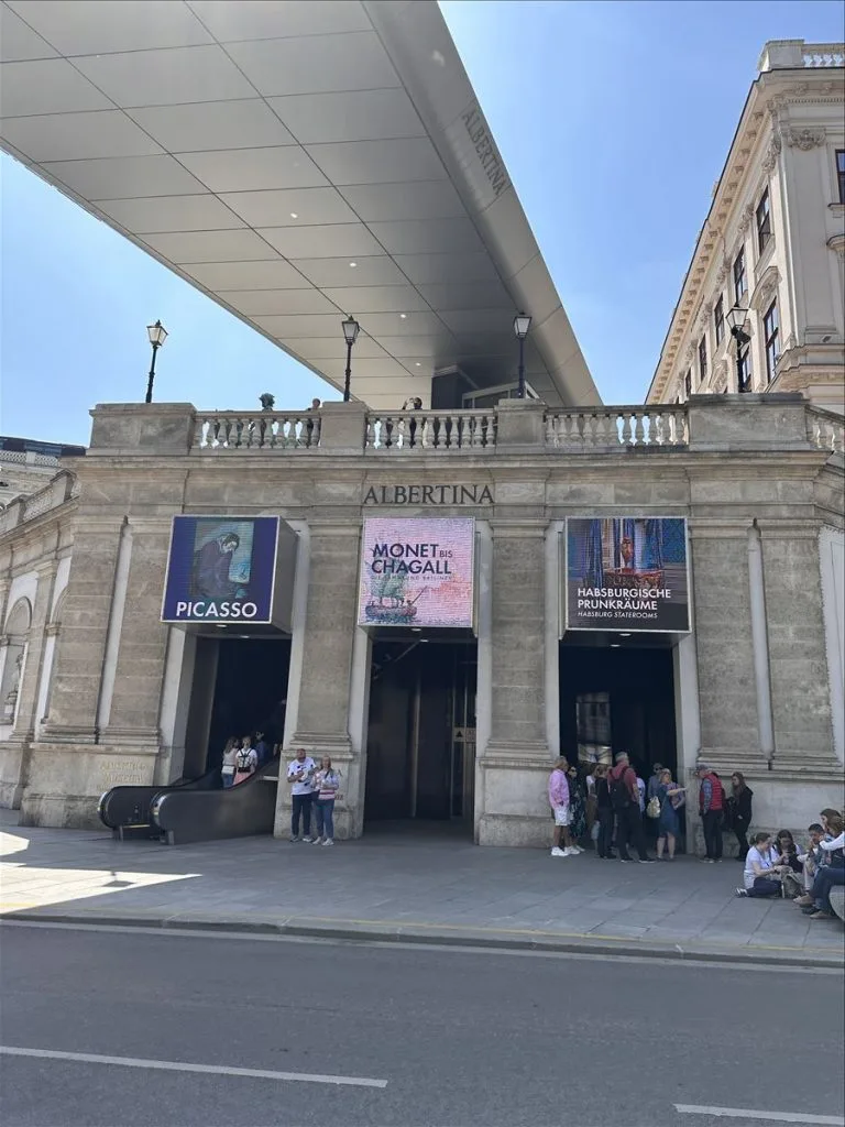 Albertina Museum with exhibition posters, Vienna