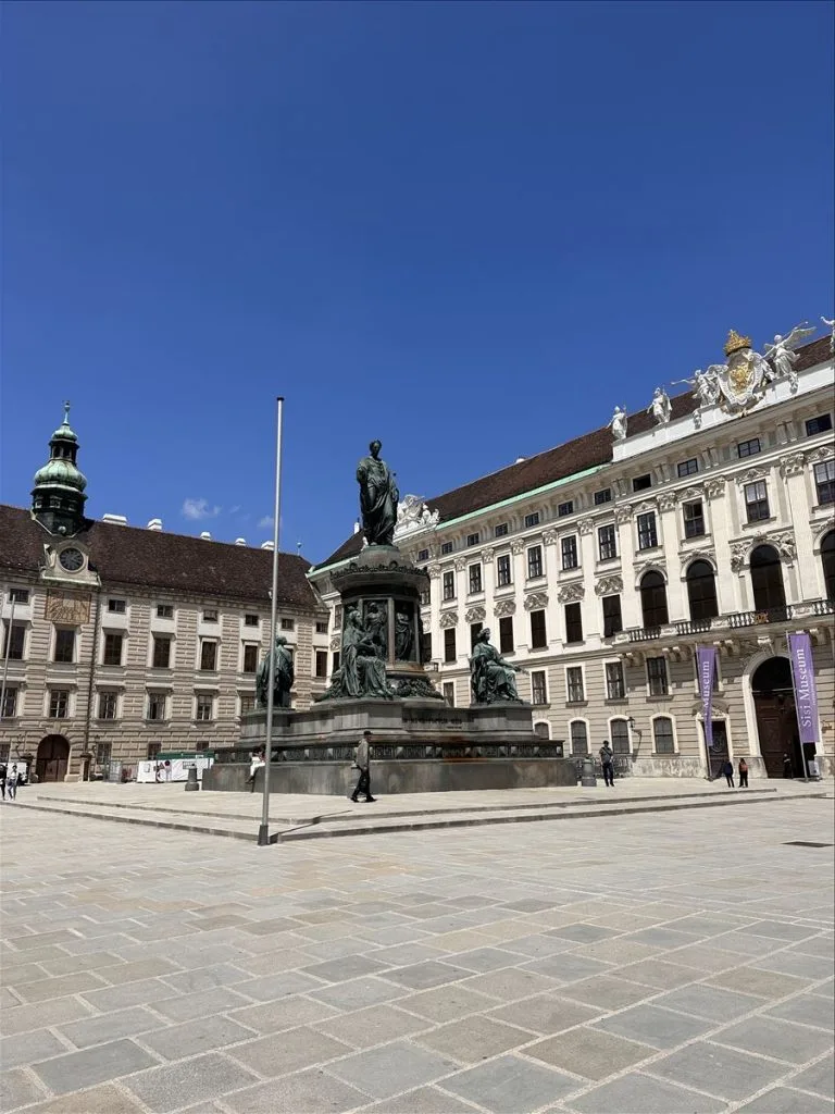 Monument in Hofburg inner courtyard