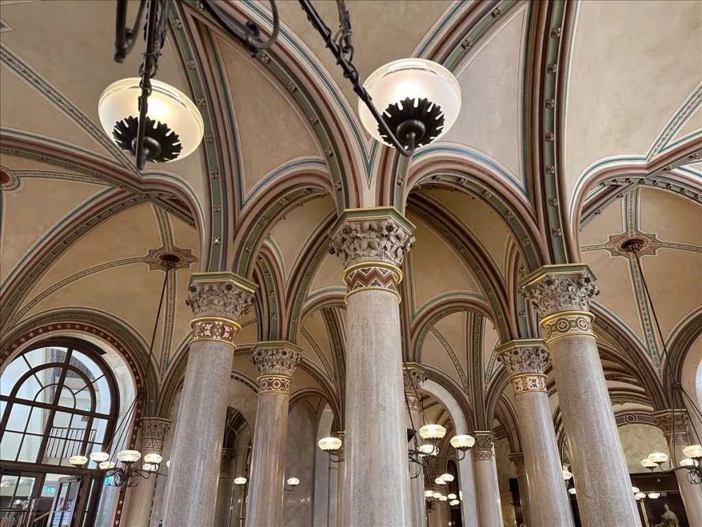 Vaulted ceiling of Café Central in Vienna