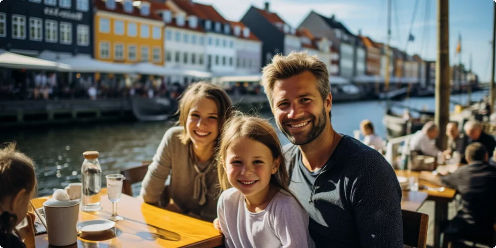Family in Nyhavn, Copenhagen
